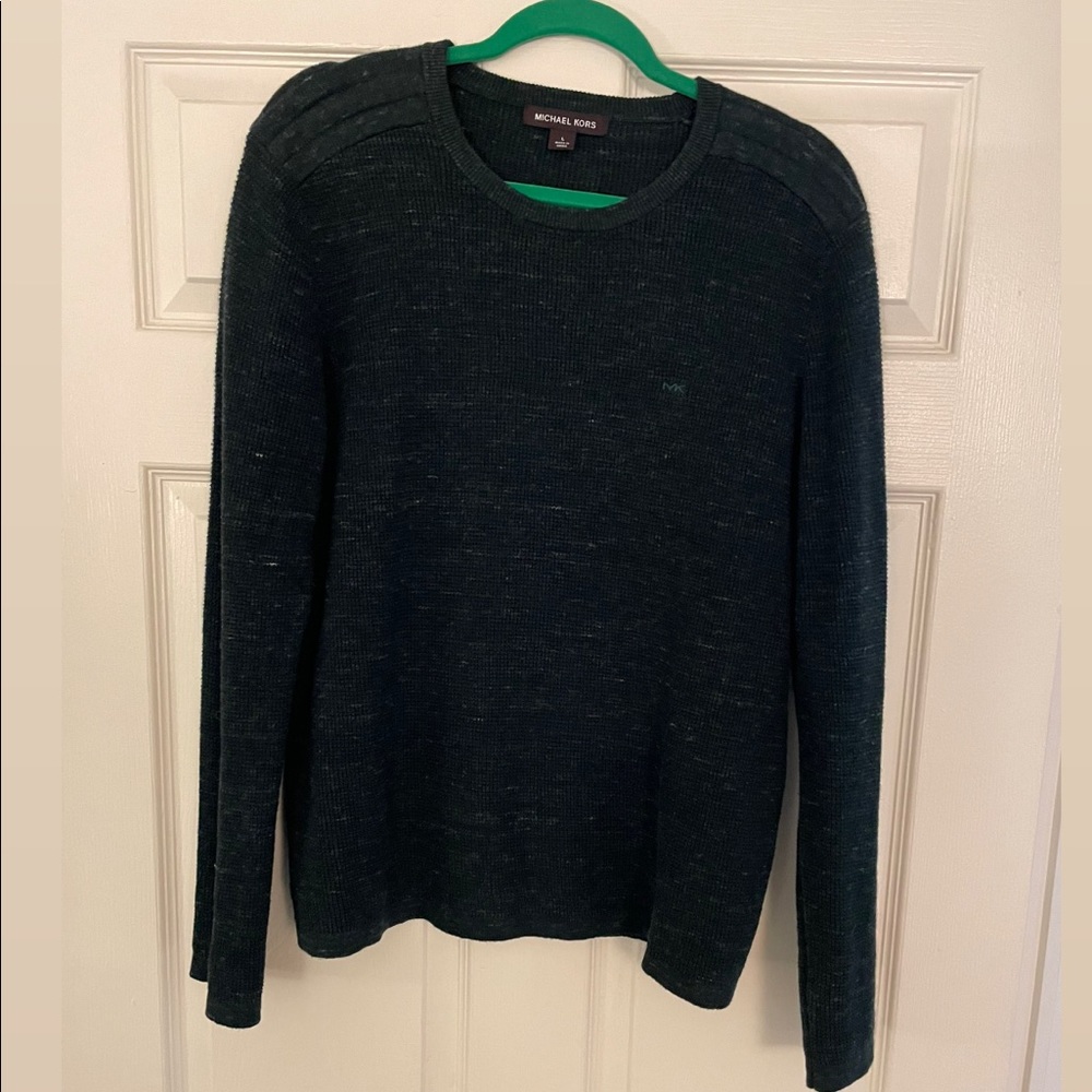 🍂Michael Kors green crew neck sweater. Size L. NWOT